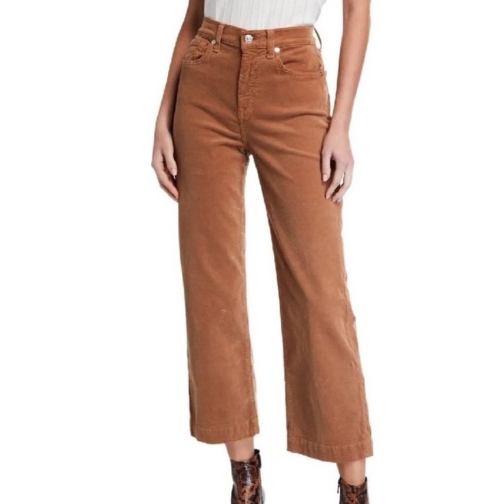 7 for All Mankind Crop Wide Leg Corduroy Pants